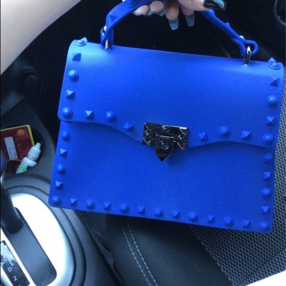 MEDIUM royal blue cute stud bag - Picture 5 of 11